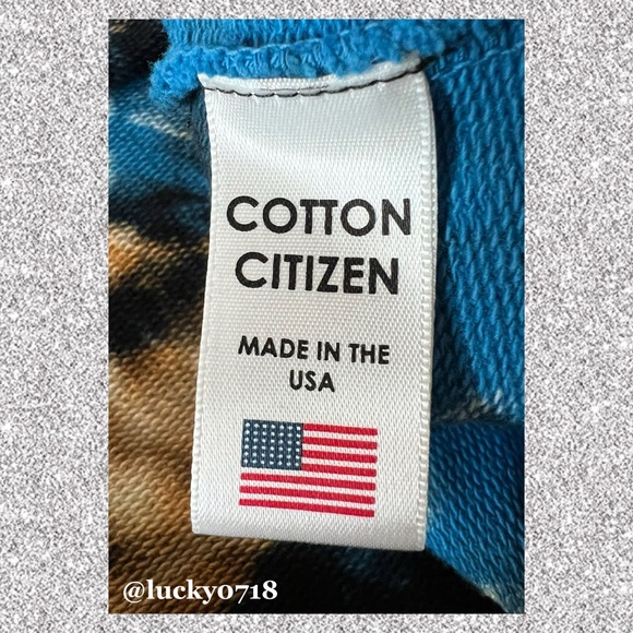 Cotton Citizen EUC Milan Crew Mock Neck Sweatshirt in Electric Current Sz S - Picture 6 of 7